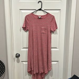 Pink striped dress